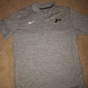 Purdue white hesthered polo